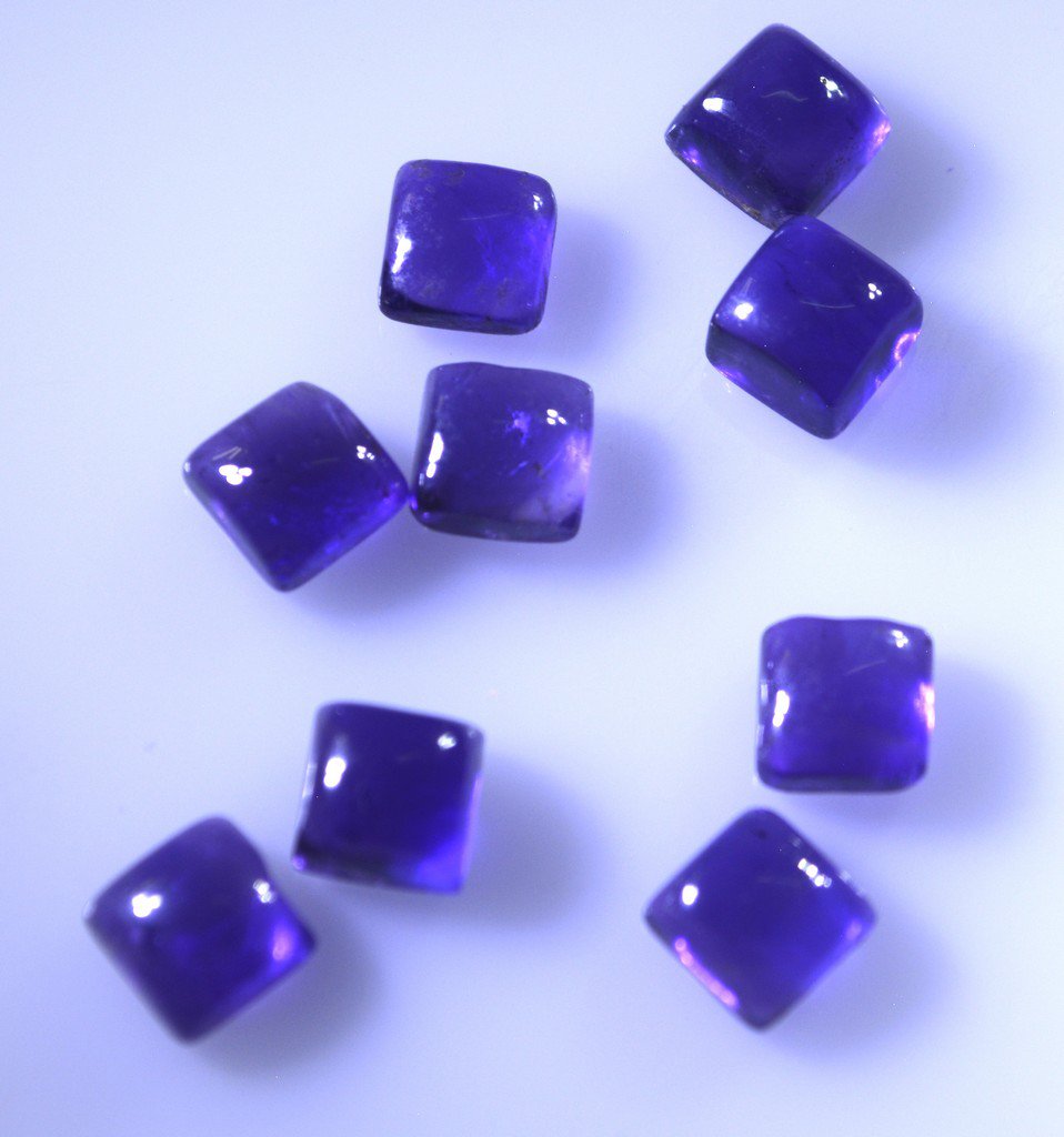 Amethyst loose Stone 1 Pieces 5 x 5 mm Princess Purple cabochon Gemstone