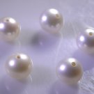 Pearl loose Stone 1 Pieces 8 x 8 mm Round White cabochon Gemstone
