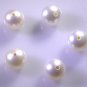Pearl loose Stone 1 Pieces 8 x 8 mm Round White cabochon Gemstone