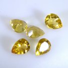 Citrine loose Stone 1 Pieces 8 x 10 mm Pear Yellow faceted Gemstone