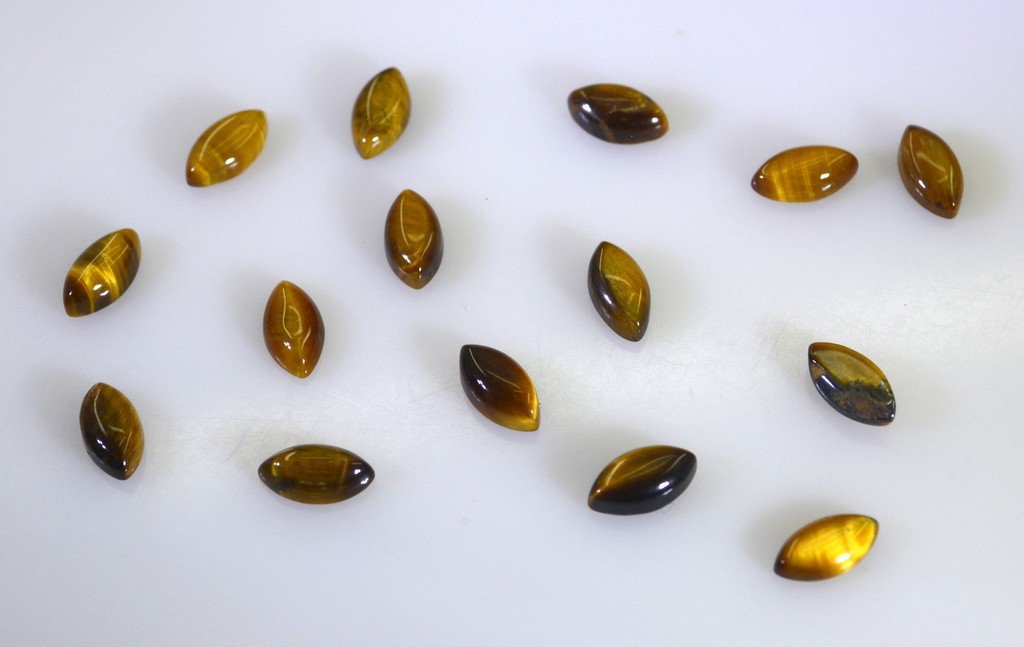 Tiger Eye loose Stone 1 Pieces 4 x 8 mm Marquise Brown cabochon Gemstone