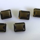 Smoky Quartz loose Stone 1 Pieces 8 x 10 mm Emerald cut Brown faceted Gemstone