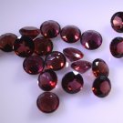 Garnet loose Stone 1 Pieces 5 x 5 mm Round Red faceted Gemstone