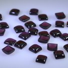 Garnet loose Stone 1 Pieces 5 x 5 mm Princess Red cabochon Gemstone