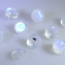 Rainbow Moonstone loose Stone 1 Pieces 6 x 8 mm Round Multi faceted Gemstone