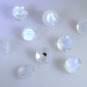Rainbow Moonstone loose Stone 1 Pieces 6 x 8 mm Round Multi faceted Gemstone