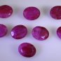 Dyed Rubi loose Stone 1 Pieces 8 x 10 mm Oval multi faceted Gemstone