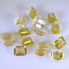 Citrine loose Stone 1 Pieces 6 x 8 mm Emerald cut Yellow faceted Gemstone