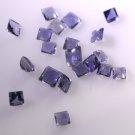 iolite loose Stone 1 Pieces 5 x 5 mm Princess Blue faceted Gemstone