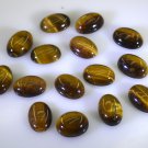 Tiger Eye loose Stone 1 Pieces 10 x 12 mm Oval Brown cabochon Gemstone