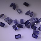 iolite loose Stone 1 Pieces 4 x 6 mm Emerald cut Blue faceted Gemstone