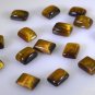 Tiger Eye loose Stone 1 Pieces 6 x 8 mm Emerald cut Brown cabochon Gemstone