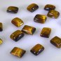 Tiger Eye loose Stone 1 Pieces 6 x 8 mm Emerald cut Brown cabochon Gemstone