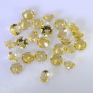 Citrine loose Stone 1 Pieces 6 x 6 mm Round Yellow faceted Gemstone