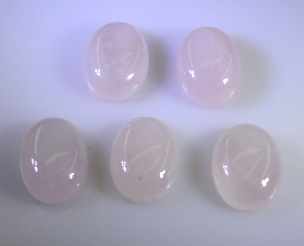 Rose Quartz loose Stone 1 Pieces 10 x 12 mm Oval Pink cabochon Gemstone