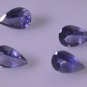 iolite loose Stone 1 Pieces 6 x 9 mm Pear Blue faceted Gemstone