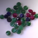 Dyed Rubi loose Stone 1 Pieces 5 x 5 mm Round multi faceted Gemstone