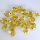 Citrine loose Stone 1 Pieces 5 x 5 mm Round Yellow faceted Gemstone