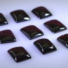Garnet loose Stone 1 Pieces 8 x 10 mm Emerald cut Red cabochon Gemstone