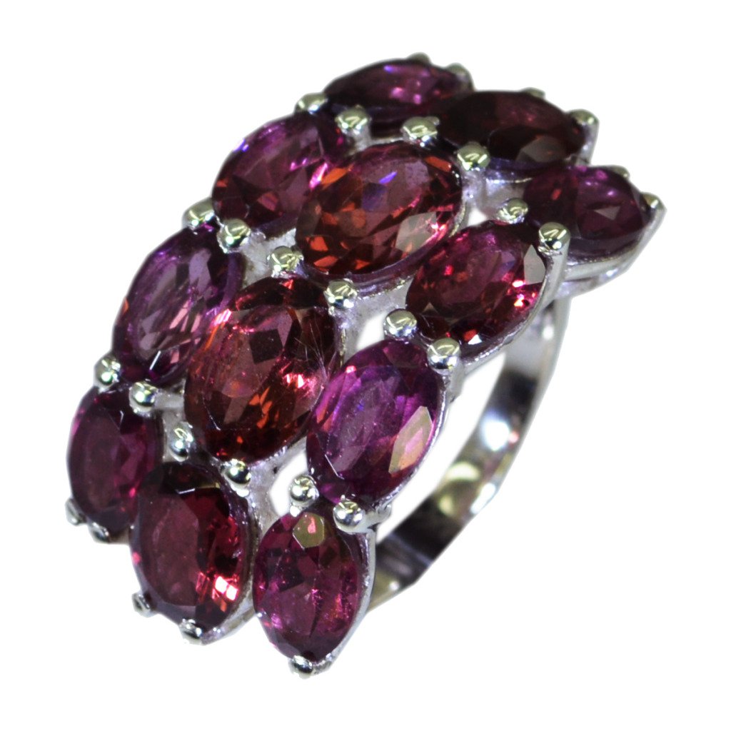 Riyo Garnet Silver Online Jewellery Large Silver Ring Sz 5 Srgar5-26005
