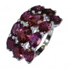 Riyo Garnet Silver Online Jewellery Large Silver Ring Sz 5 Srgar5-26005