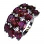 Riyo Garnet Silver Online Jewellery Large Silver Ring Sz 5 Srgar5-26005