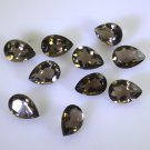 Smoky Quartz loose Stone 1 Pieces 9 x 10 mm Pear Brown faceted Gemstone