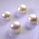 Pearl loose Stone 1 Pieces 8 x 9 mm Round White cabochon Gemstone