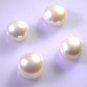 Pearl loose Stone 1 Pieces 8 x 9 mm Round White cabochon Gemstone