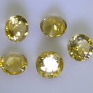 Citrine loose Stone 1 Pieces 10 x 10 mm Round Yellow faceted Gemstone