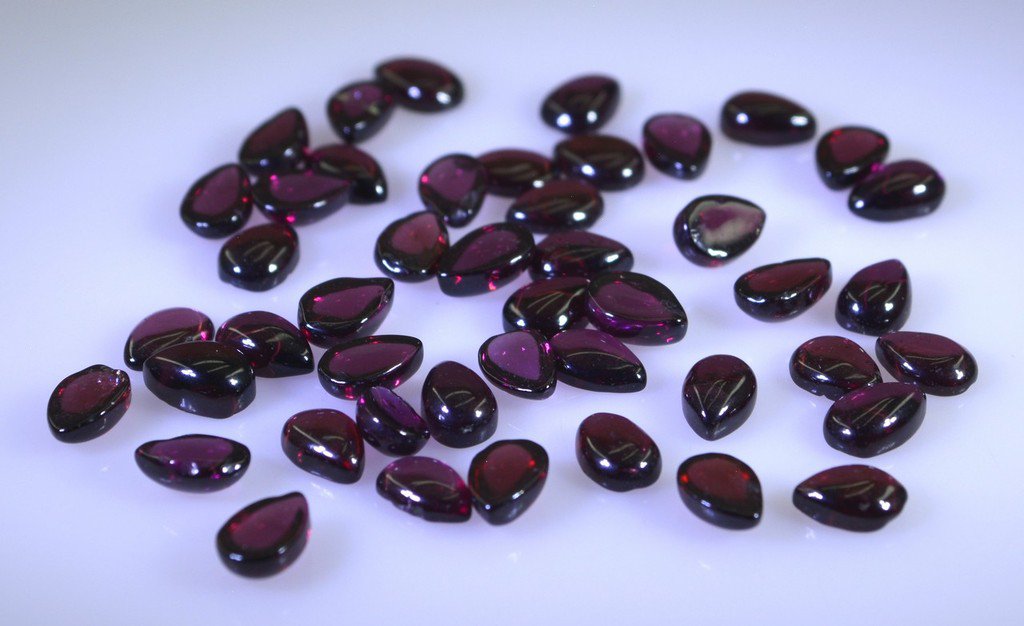 Garnet loose Stone 1 Pieces 8 x 5 mm Pear Red cabochon Gemstone