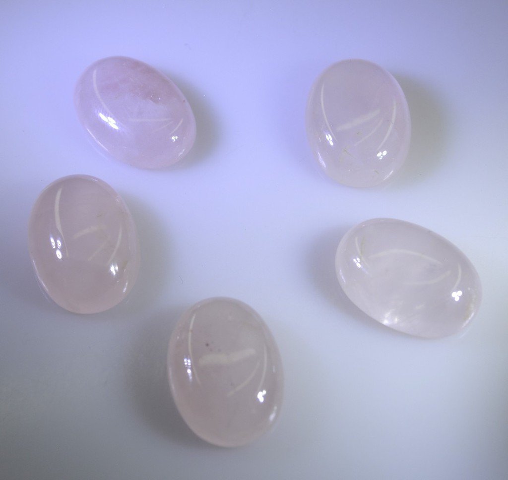 Rose Quartz loose Stone 1 Pieces 10 x 14 mm Oval Pink cabochon Gemstone