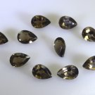 Smoky Quartz loose Stone 1 Pieces 7 x 10 mm Pear Brown faceted Gemstone