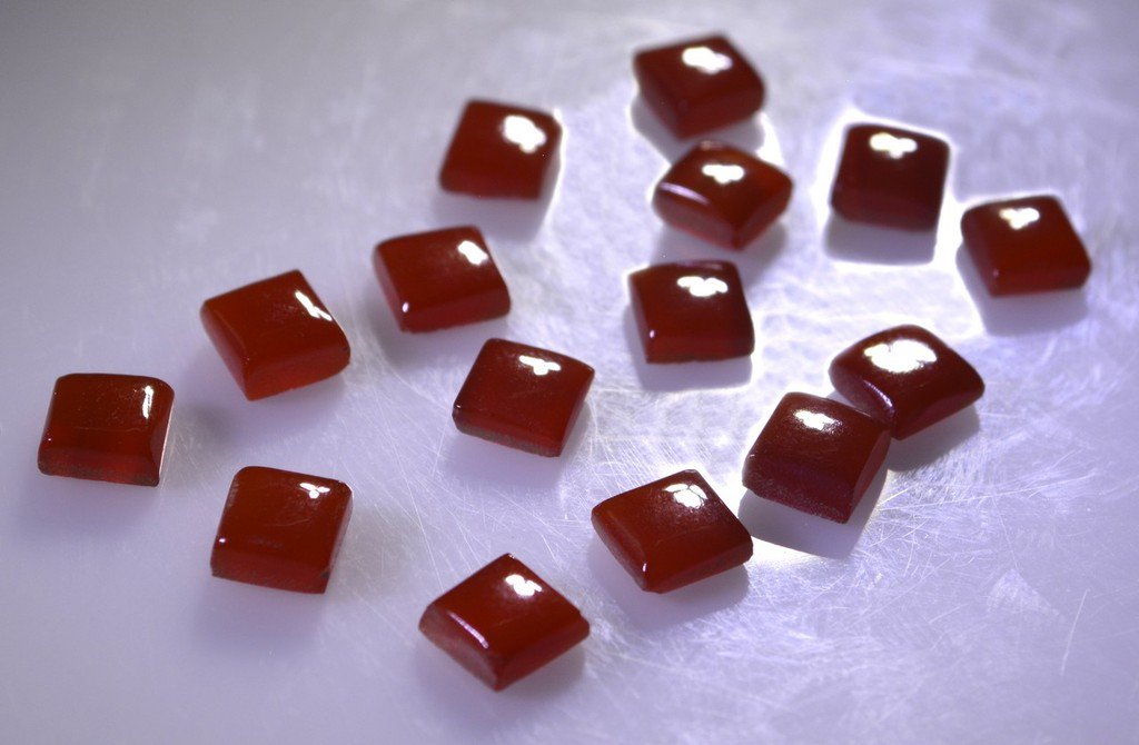 Red onyx loose Stone 1 Pieces 5 x 5 mm Princess Red cabochon Gemstone