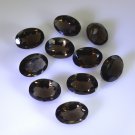 Smoky Quartz loose Stone 1 Pieces 8 x 11 mm Oval Brown faceted Gemstone