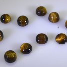 Tiger Eye loose Stone 1 Pieces 10 x 10 mm Round Brown cabochon Gemstone