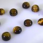 Tiger Eye loose Stone 1 Pieces 10 x 10 mm Round Brown cabochon Gemstone