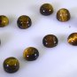 Tiger Eye loose Stone 1 Pieces 10 x 10 mm Round Brown cabochon Gemstone