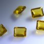 Citrin cz loose Stone 1 Pieces 8 x 10 mm Emerald cut Yellow faceted Gemstone