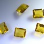 Citrin cz loose Stone 1 Pieces 8 x 10 mm Emerald cut Yellow faceted Gemstone