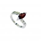 Riyo Garnet Handcrafted Silver Silver Ring For Women Sz 5.5 Srgar5.5-26207