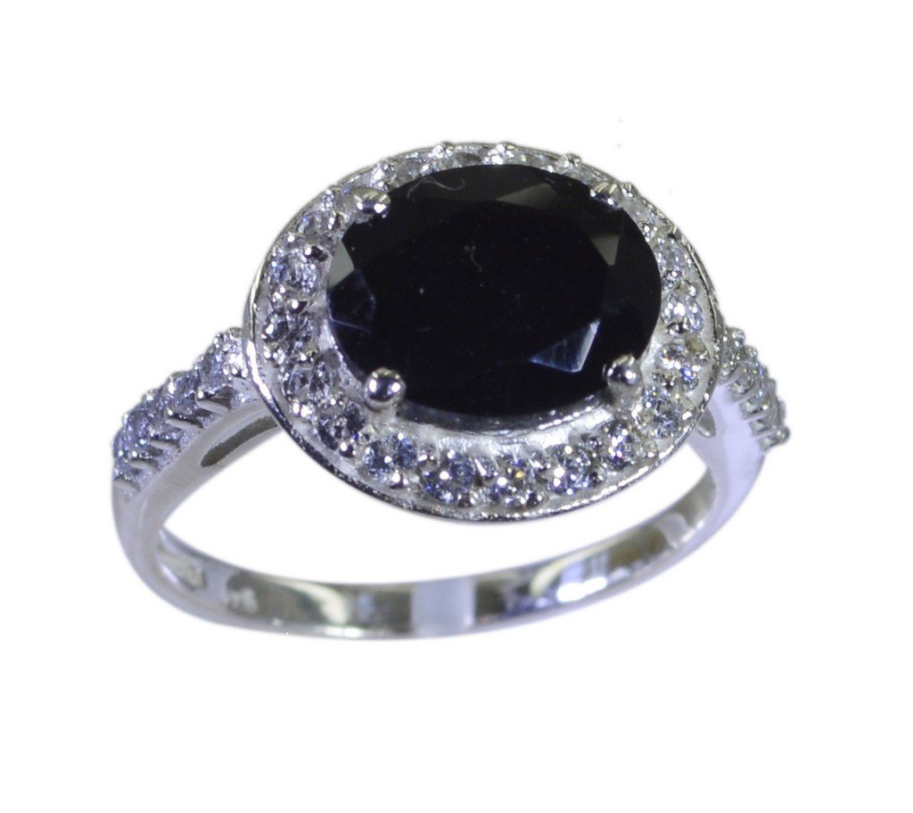 Riyo Black 925 sterling silver Black Oynx Ring hunky  handmade jewelry SRBON75-6
