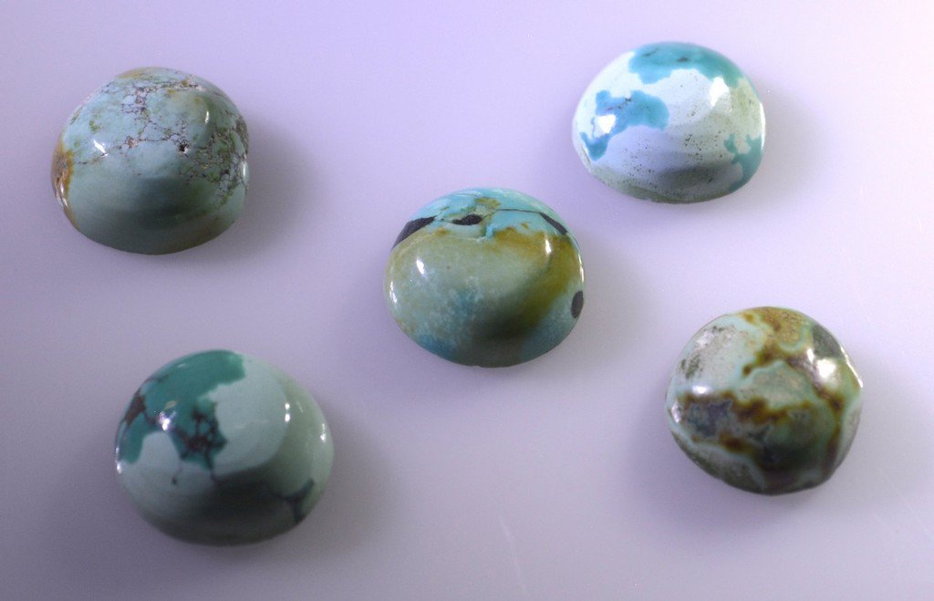 Turquoise loose Stone 1 Pieces 10 x 10 mm Round multi cabochon Gemstone