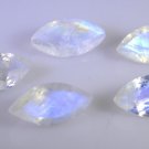 Rainbow Moonstone loose Stone 1 Pieces 6 x 12 mm Marquise Multi faceted Gemstone