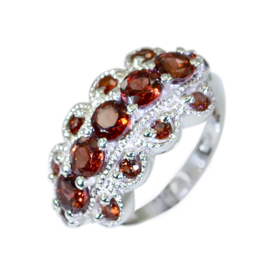 Riyo Garnet Silver Personalised Jewellery Oxidized Silver Ring Sz 5 Srgar5-26008