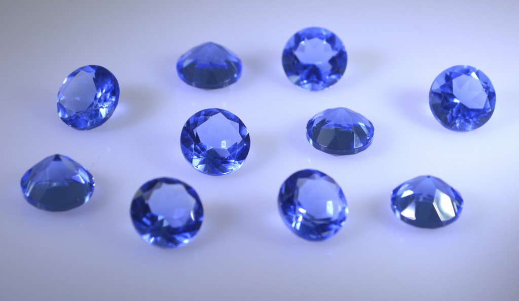 synthetic cubic zirconia Blue shappire cz loose gemstones 1 Pieces 8 x 8 mm Roun