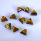 Tiger Eye loose Stone 1 Pieces 6 x 6 mm Trillion Brown cabochon Gemstone
