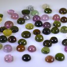 Tourmaline loose Stone 1 Pieces 5 x 5 mm Round Multi cabochon Gemstone
