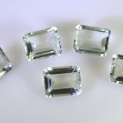 Green amethyst loose Stone 1 Pieces 8 x 10 mm Emerald cut Green faceted Gemstone