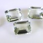 Green amethyst loose Stone 1 Pieces 8 x 10 mm Emerald cut Green faceted Gemstone